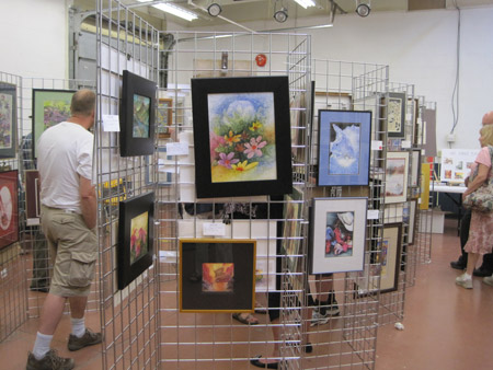 Art show of watercolour paintings in Vernon, BC